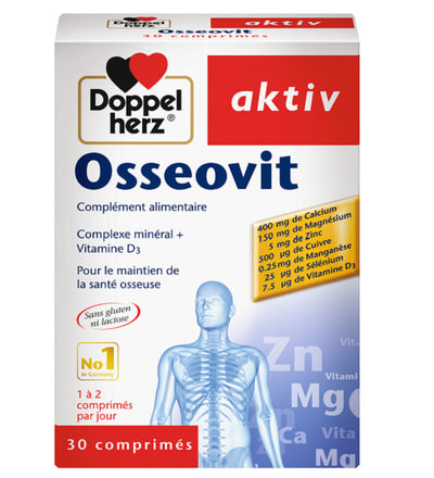 Doppel Herz - Osseovit Calcium Magnésium Vitamine D 30 comprimés