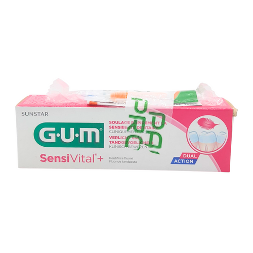 Gum dent sensivital plus 75ml+Brossette 1314 Ech pack