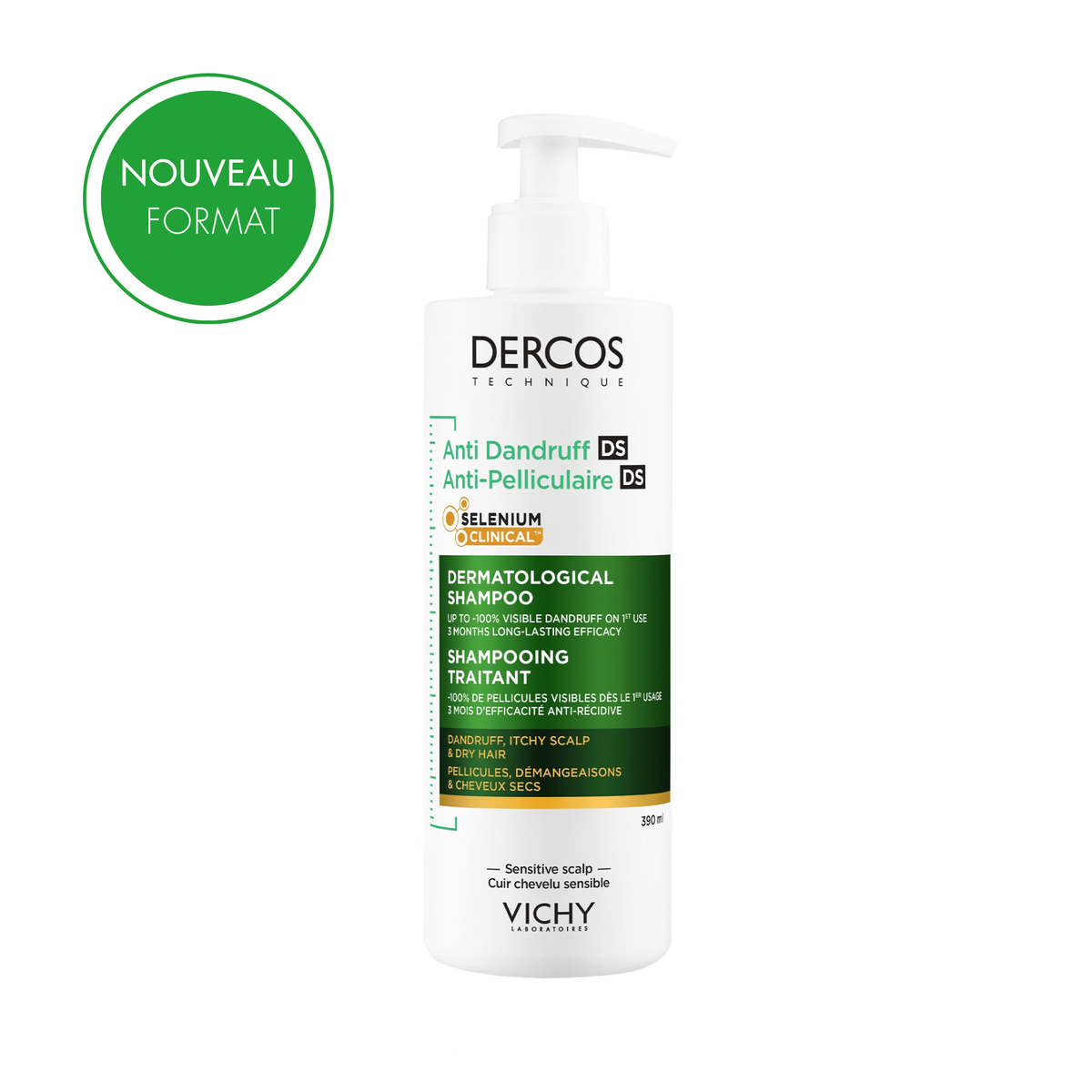 Vichy Dercos Anti-Pelliculaire DS Cheveux Secs 390ml