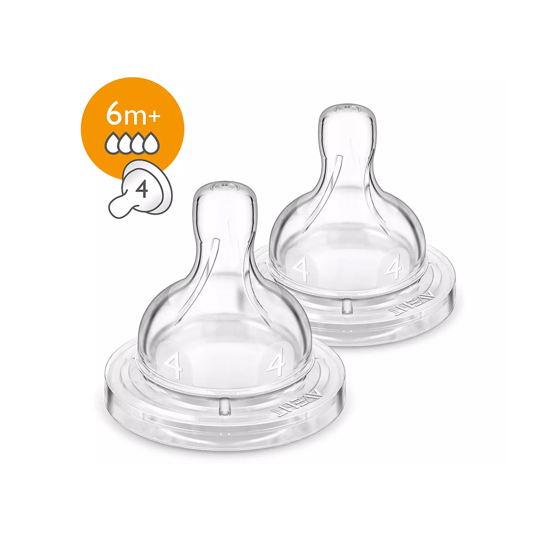Avent Philips Avent Tétines Anti-Colic Débit 4 6M+ Lot de 2