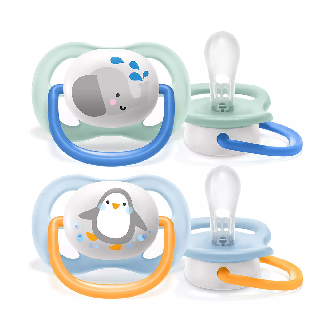 Avent Sucette Orthodontique 0-6M Boy Éléphant Pingouin
