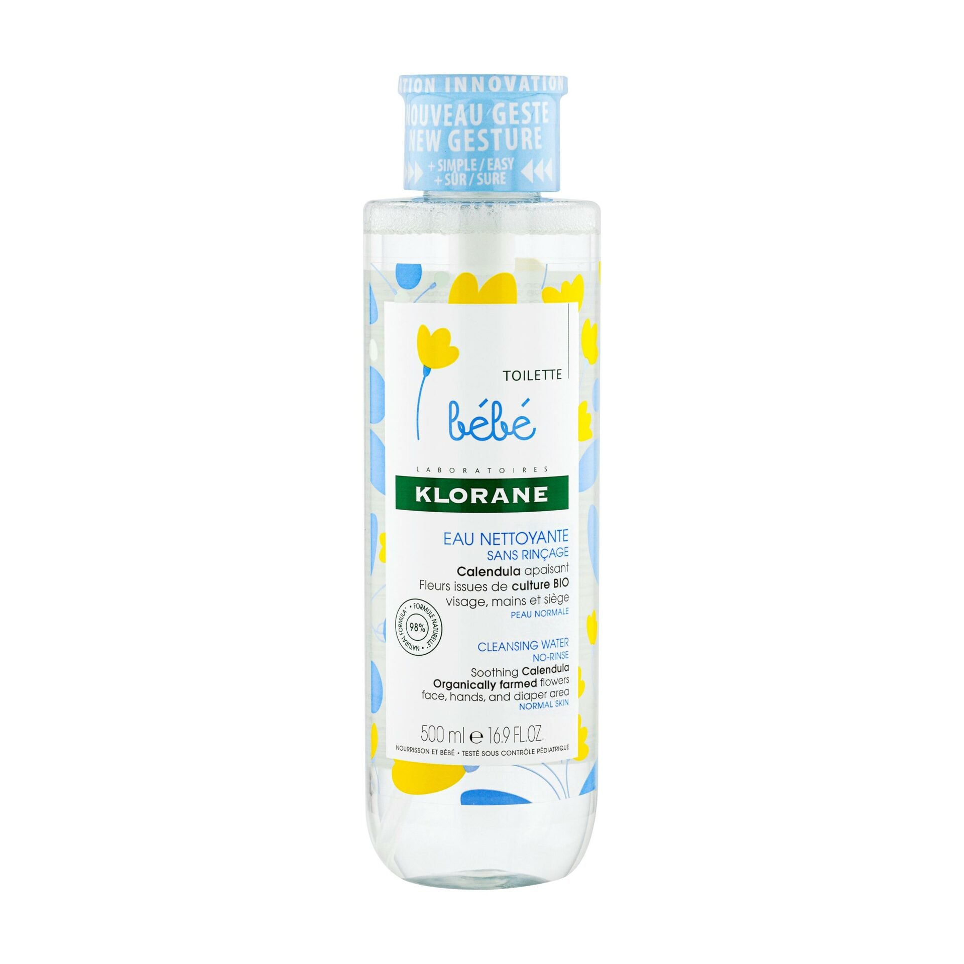 Klorane Eau Nettoyante Calendula 500ml Bébé