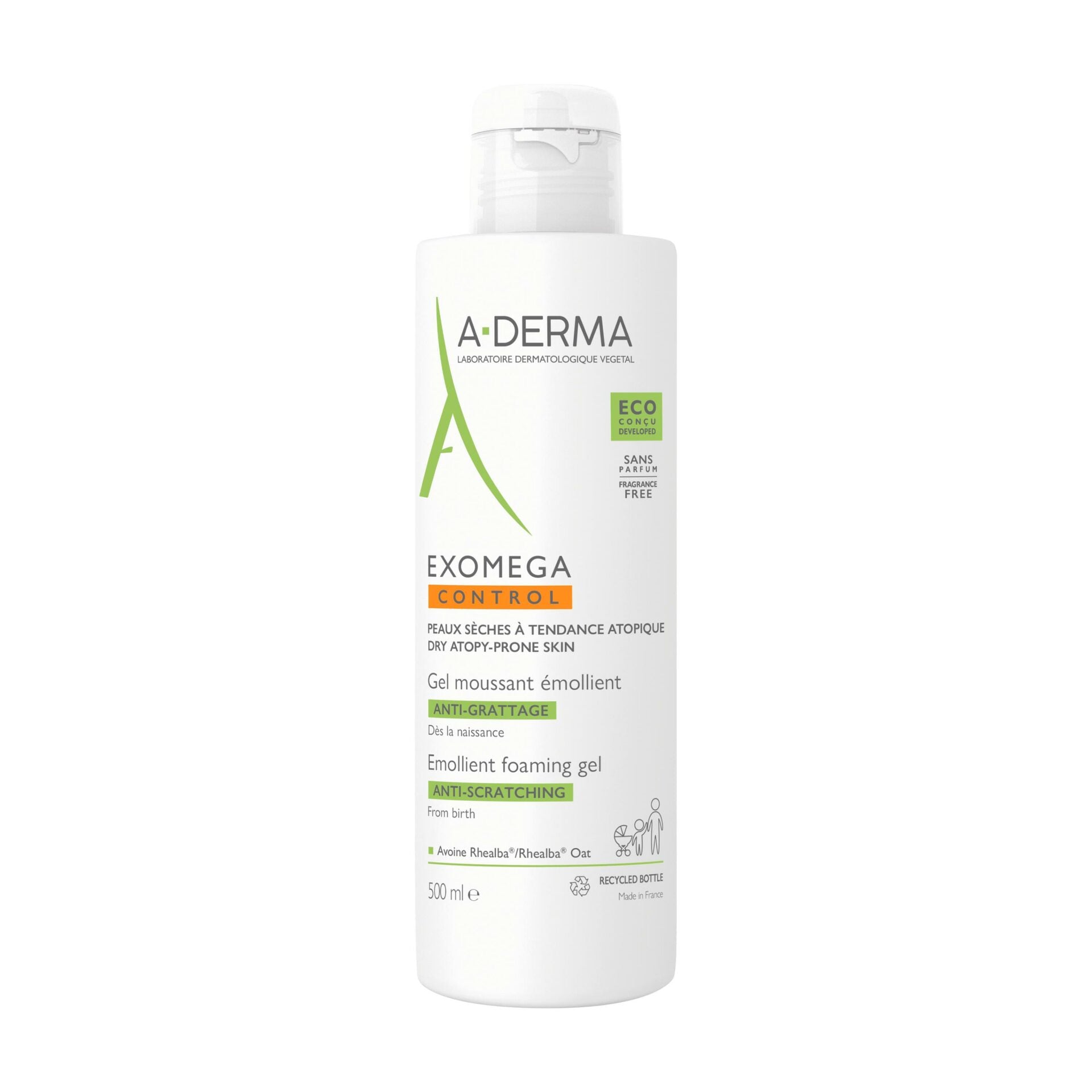 A-Derma Exomega Control غسول رغوي للوجه والجسم