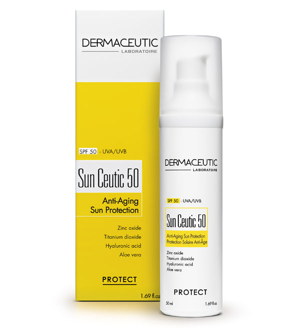 Dermaceutic Sun Ceutic 50 كريم وجه واقي شمس مضاد للشيخوخة بعامل حماية SPF50