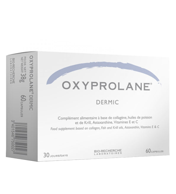 Oxyprolane Dermic 60 capsules — complément peau vitamine C collagène et vitamine E Maroc