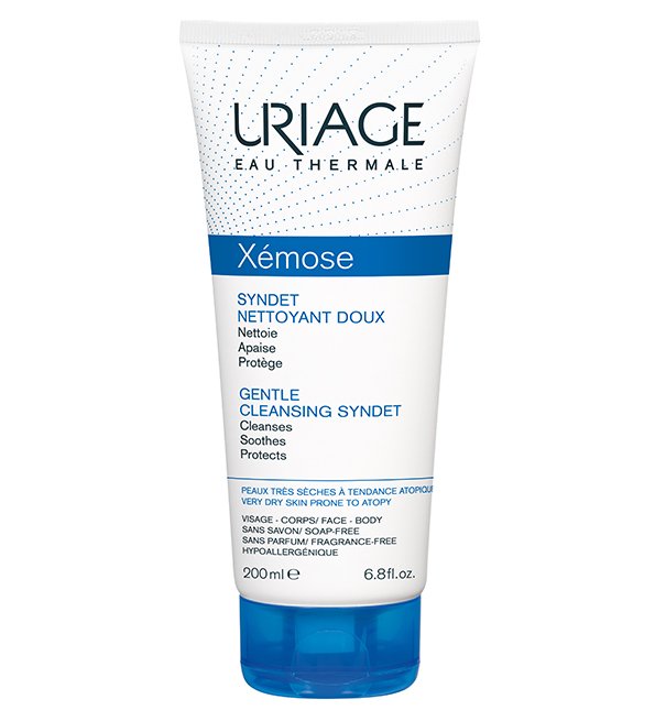 Uriage Xémose Syndet جل استحمام منظف لطيف للبشرة الجافة إلى شديدة الجفاف 200 مل