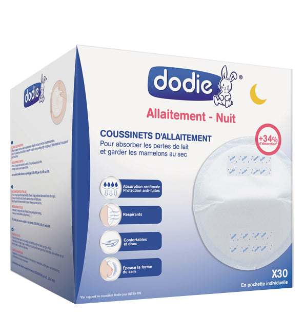 Dodie Coussinets d'Allaitement Nuit Ultra-Absorbants x30