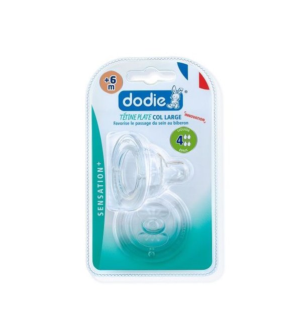 Dodie Tétine Plate Sensation+ Anti-Colique D4 +6 mois Liquide x2