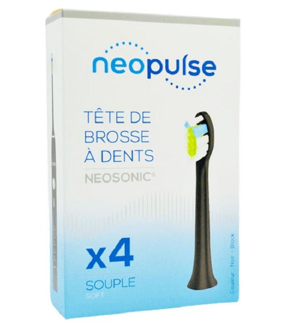 Neopulse Recharge 4 Têtes Brosse à Dents Souples NEOSONIC® Lot 4