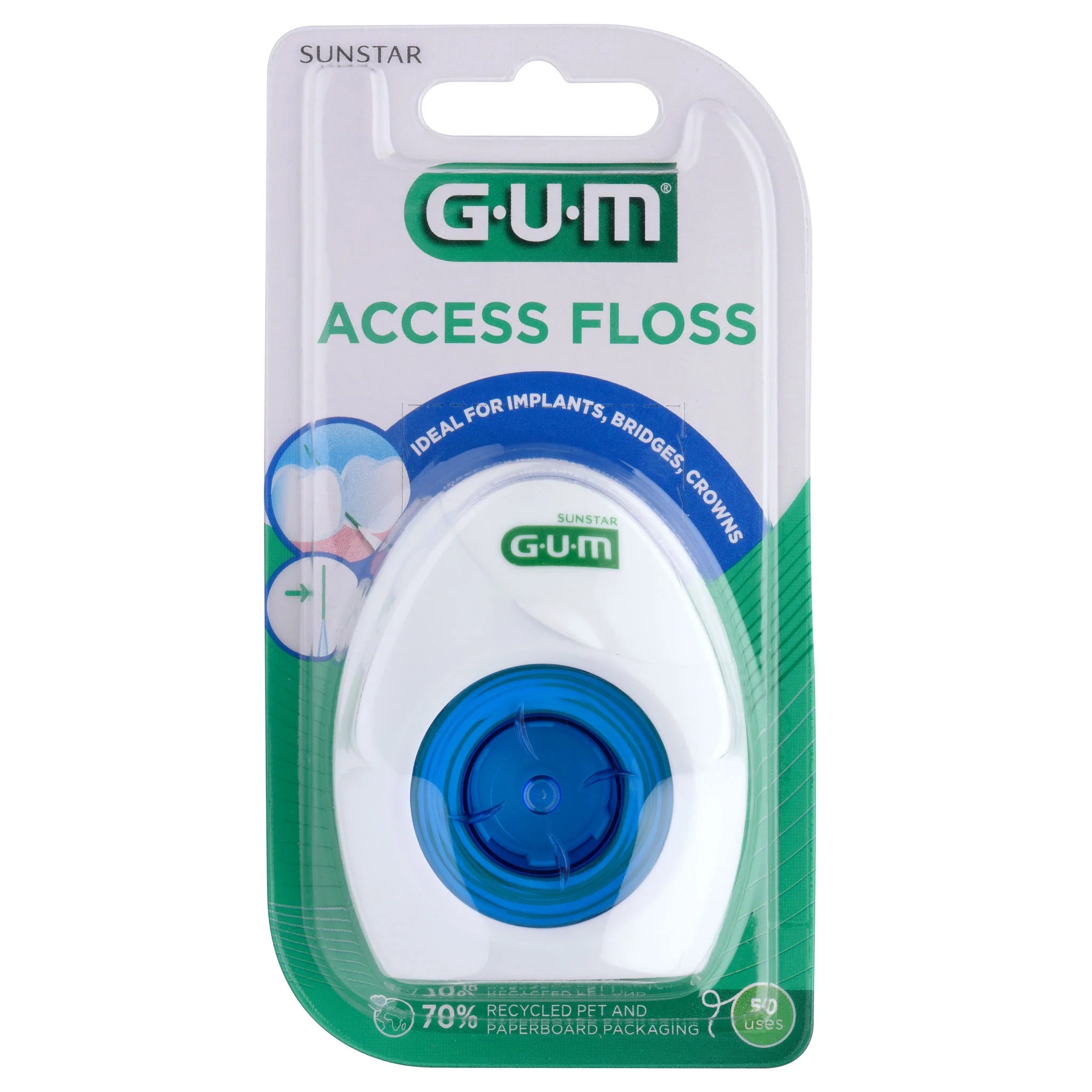 GUM خيط تنظيف الأسنان للزرعات والجسور 3200