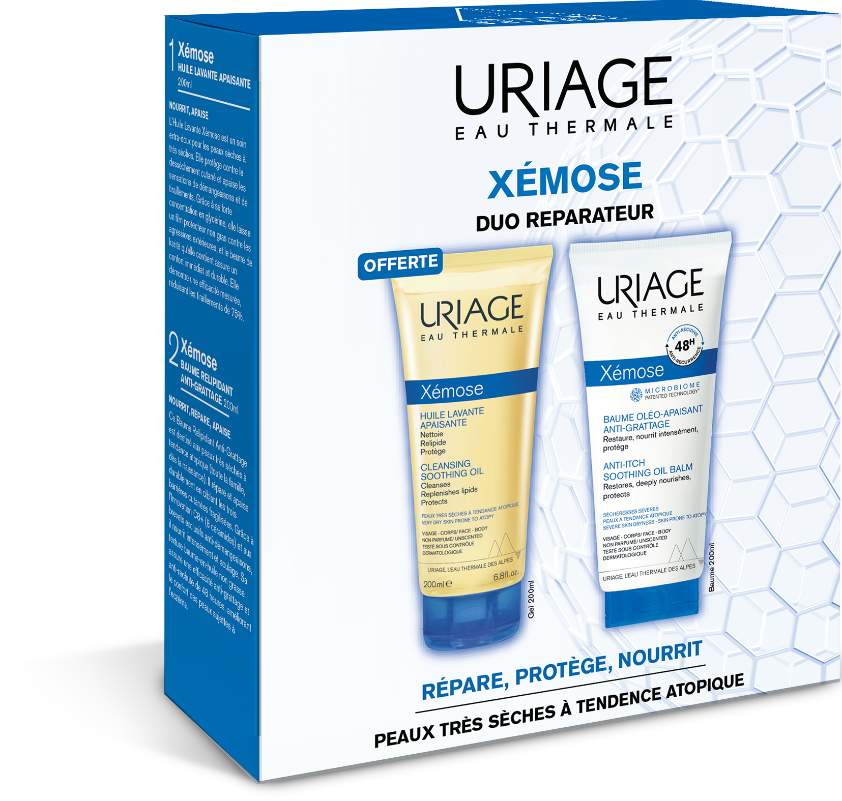 Uriage Xémose روتين للبشرة شديدة الجفاف والمعرضة للإكزيما، عناية مغذية للجسم