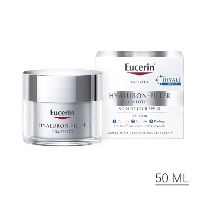 Eucerin Hyaluron-Filler Crème de Jour Peau Sèche SPF15 عناية مقاومة للشيخوخة