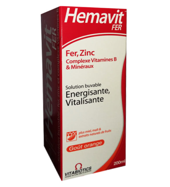 Vitabiotics Hemavit Fer Complexe Vitamines B Minéraux Solution Buvable