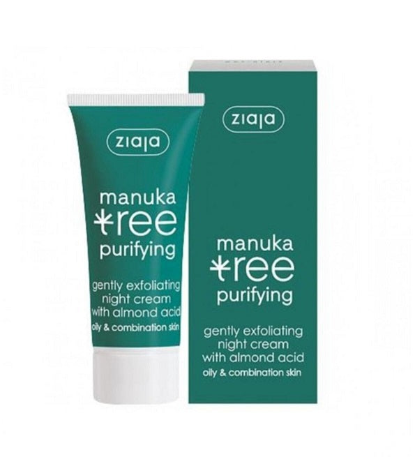 ZIAJA Manuka Tree Crème de Nuit Exfoliante Peaux Grasses & Mixtes 50ml