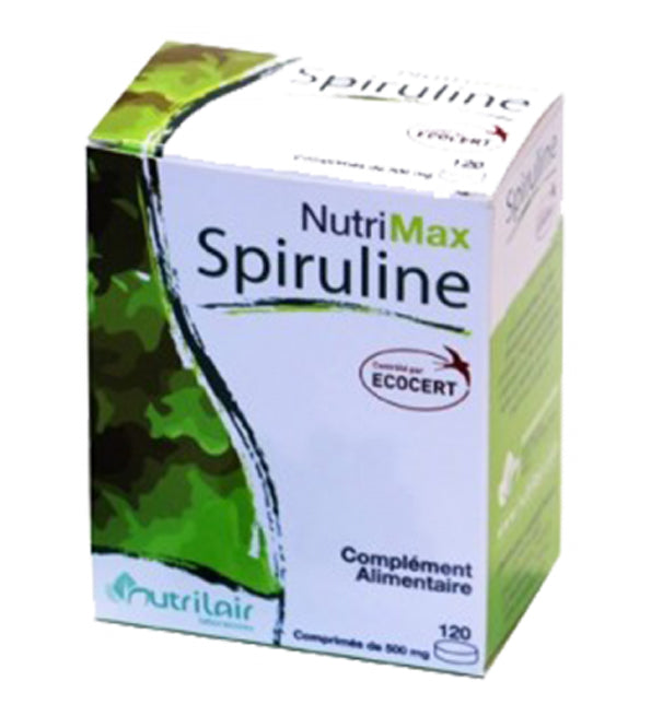 Nutrimax Spiruline 120 Comprimés Complément Alimentaire Nutrition