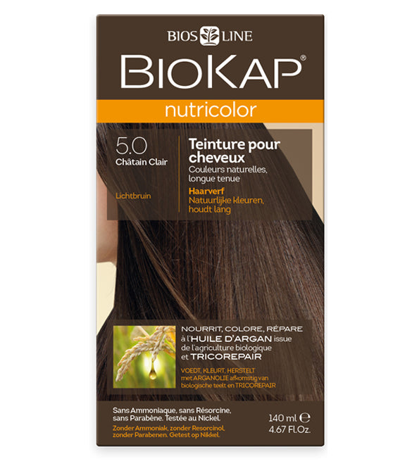 Biokap Nutricolor 5.0 Châtain Clair - Coloration Permanente Végétale