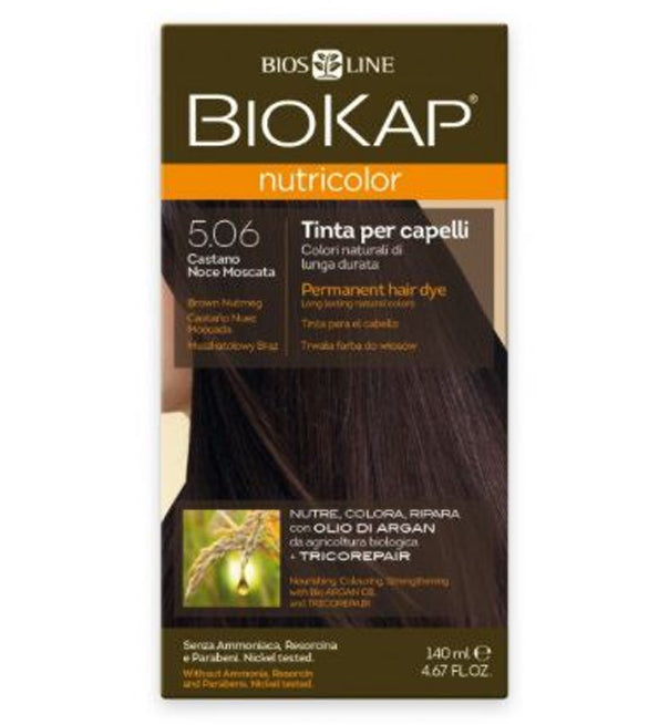 Biokap Nutricolor 5.06 Coloration Permanente Châtain Clair 150ml