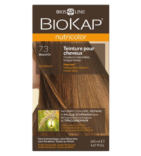 Biokap Nutricolor 7.3 Blond Doré Coloration Permanente Végétale