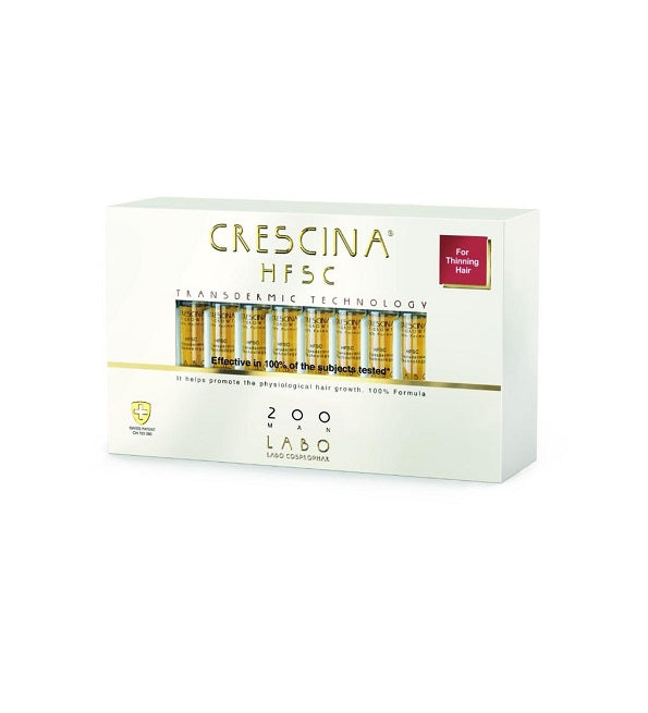 Crescina HFSC Transdermic 200 للرجال لعلاج تساقط الشعر 20 × 3.5 مل