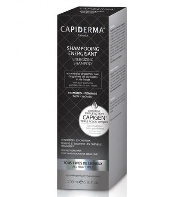 Capiderma Shampoing Energisant Kératine Cheveux Secs Abîmés 200ml