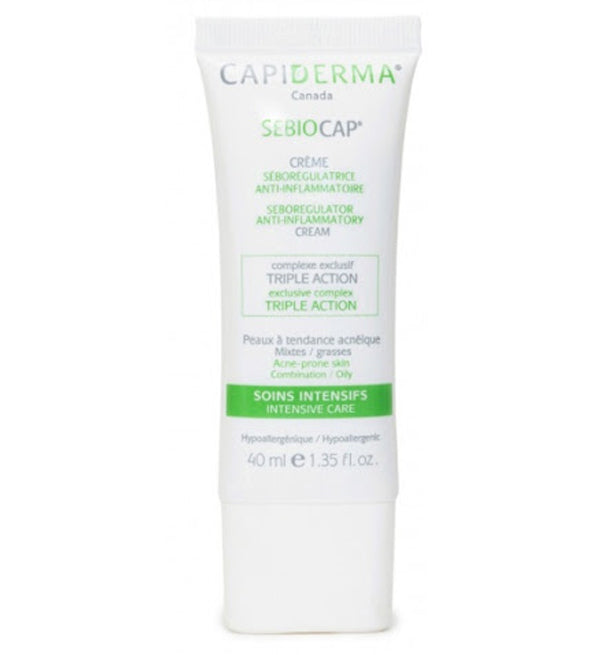 Capiderma Sebiocap Crème Anti-Inflammation Peaux Acnéiques 50ml