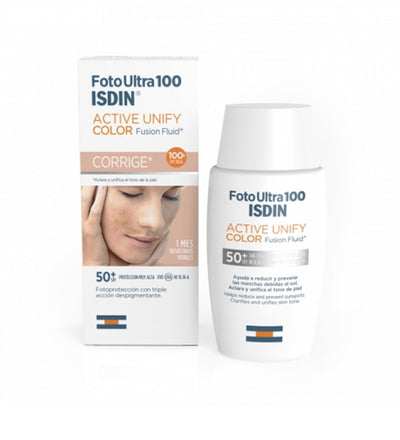 ISDIN FotoUltra Active Unify Color SPF50+ واقي شمسي للوجه بلون 50 مل