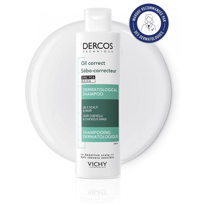 Vichy Dercos Shampoing Sébo-Correcteur Cheveux Gras 200ml
