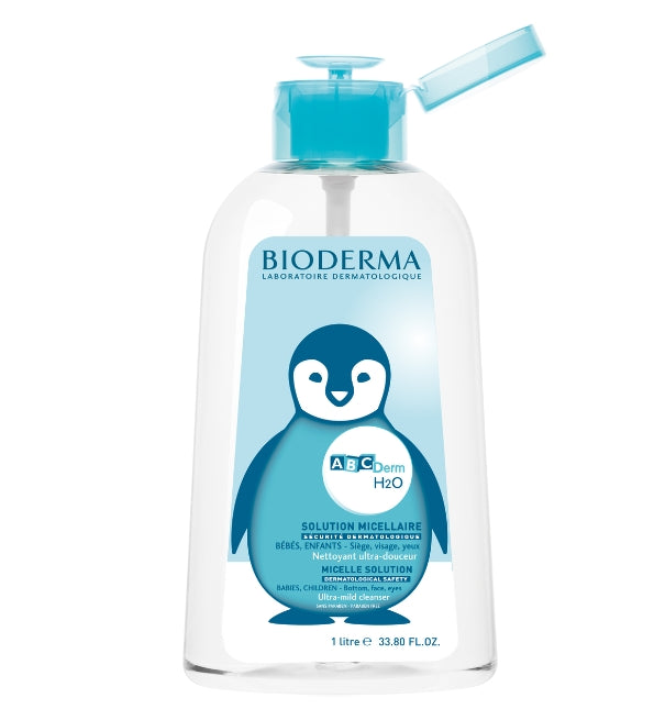 ABCDerm ABCDerm H2O محلول ميسيلار للأطفال بمضخة معكوسة 1 لتر