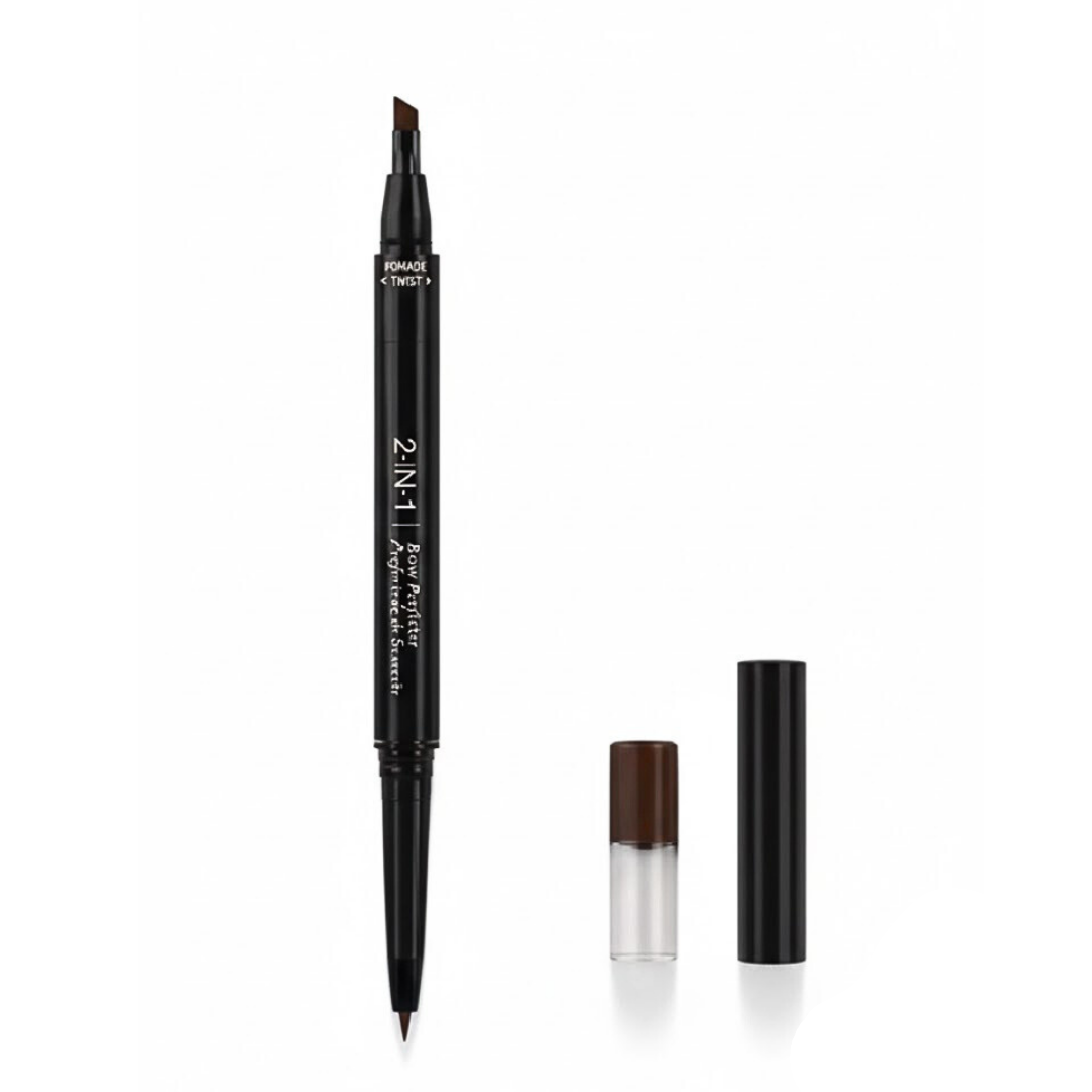 ABSOLUTE NEW YORK 2in1 Brown Perfecter Dark Brunette قلم حواجب 2 في 1