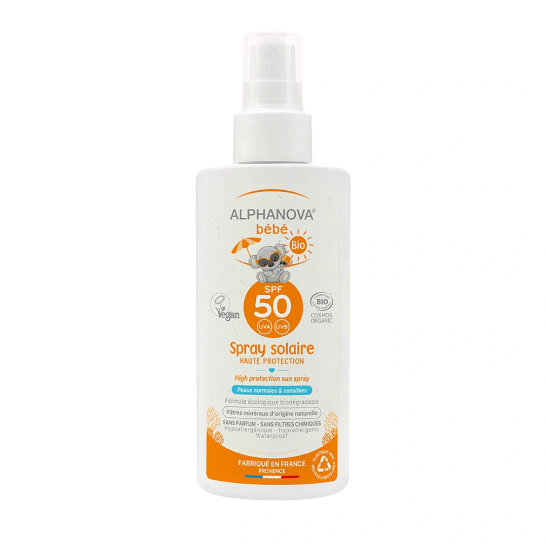 Alphanova Spray Solaire Bébé SPF50 Bio 125g