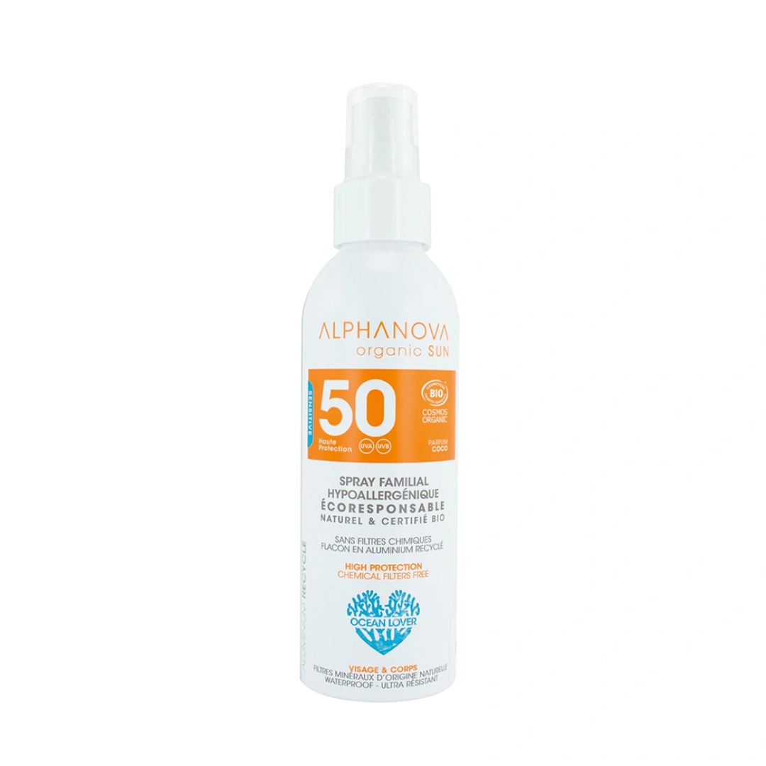 ألفانوفا سبراي واقي شمسي عائلي بعامل حماية SPF50+