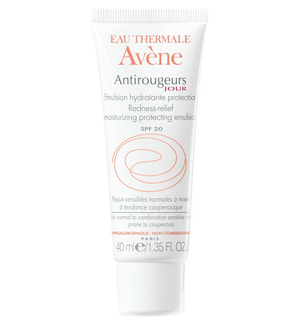 Avène Antirougeurs Jour SPF20 40ml — émulsion hydratante apaisante peaux sensibles climat marocain