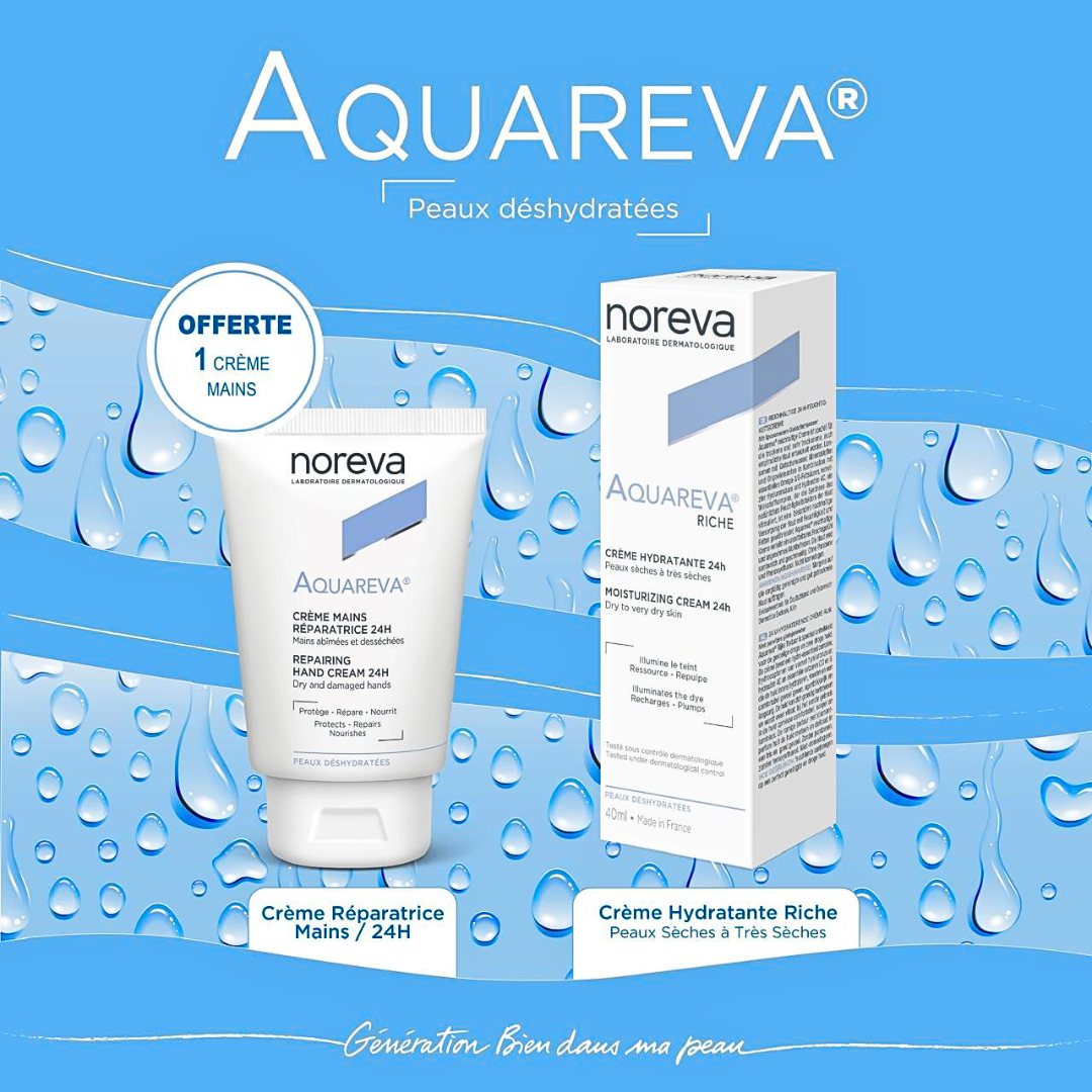 Noreva Aquareva Duo Crème Riche Visage 40ml + Mains 50ml