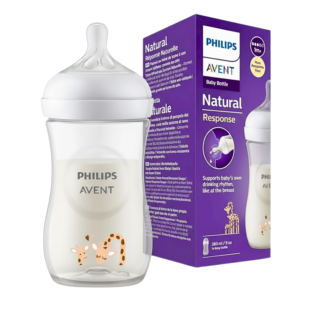 Avent Biberon Natural +1m 260ml avec Tétine Ergonomique