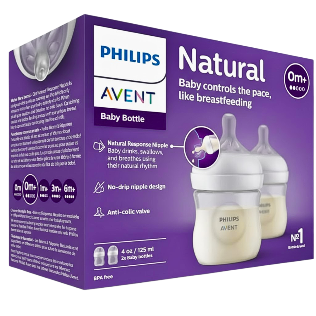 AVENT Natural زجاجة الرضاعة +0 شهر 2 × 125 مل SCY900/02