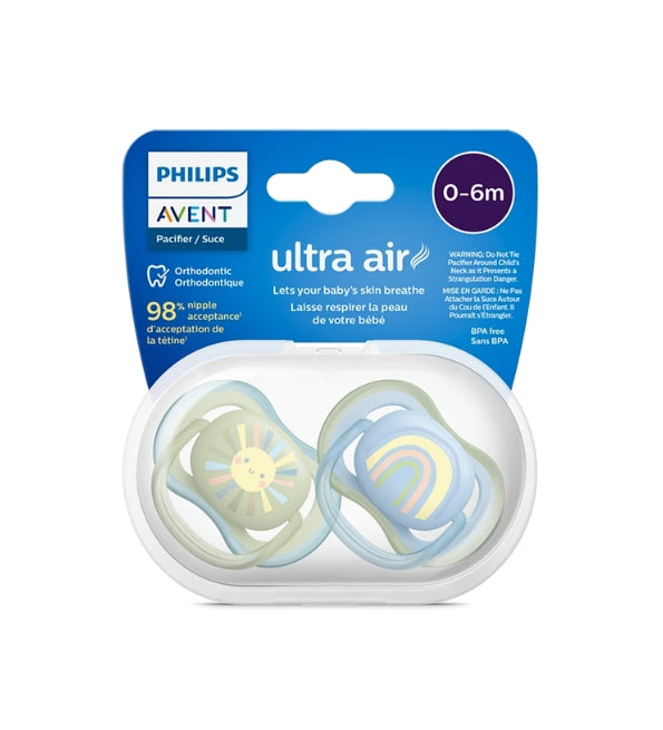 Avent Sucette Ultra Air 0-6 Mois Garçon Collerette Aérée