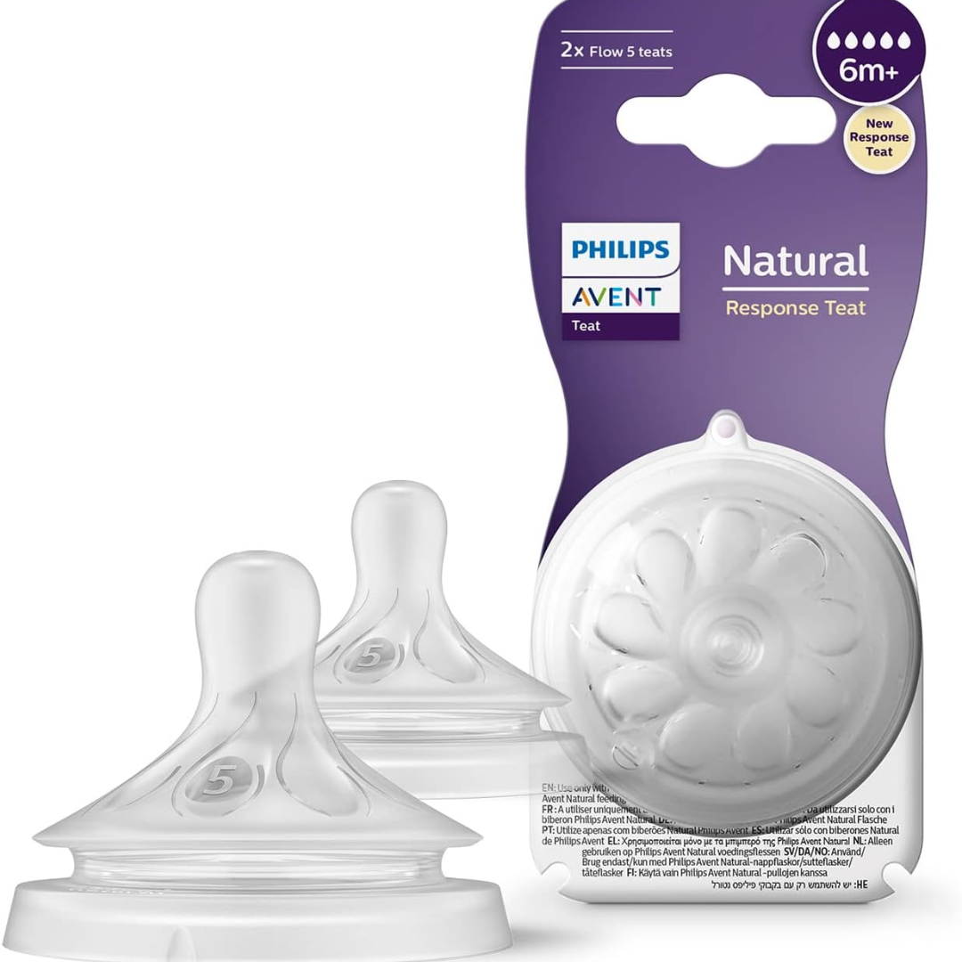 Avent Tétines Natural +6 mois Silicone sans BPA Lot de 2
