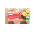 Babybio بوت صغير تفاح وتوت أزرق عضوي 2 × 130 غرام