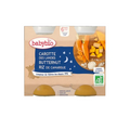 Babybio Pot Bonne Nuit Carotte Butternut Riz Bio 2×200g