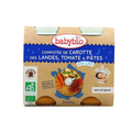 Babybio وعاء تصبح على خير بالخضروات والمعكرونة 2 × 200 غرام