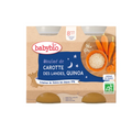 Babybio وعاء الخضروات والكينوا "تصبح على خير" 2 × 200 غرام