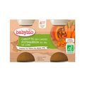 Babybio وعاء الجزر واليقطين العضوي 2 × 130 غرام