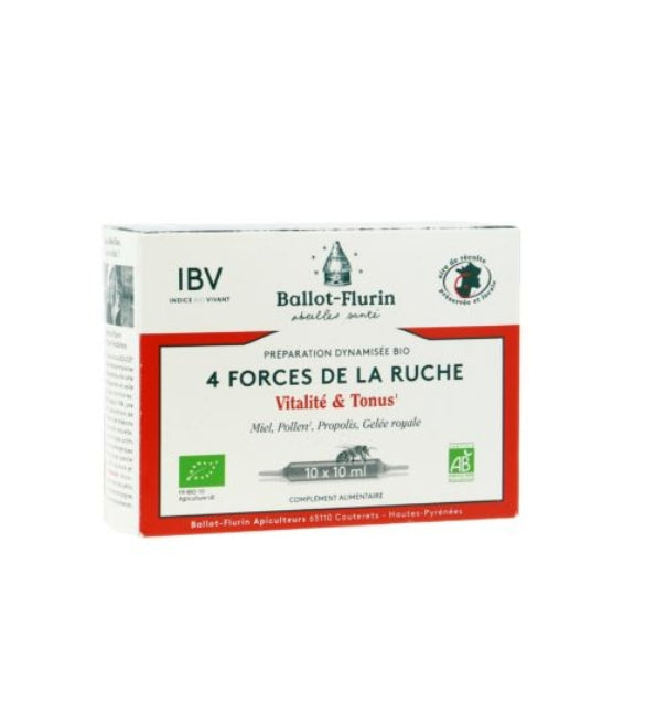 Ballot Flurin Préparation Dynamisée 4 Forces Ruches 10x10ml