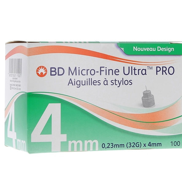 BD Micro-Fine Plus Aiguille Insuline 32G 4mm Boîte 100