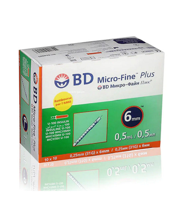 BD Micro-fine plus Aiguille Insuline 31G 6mm