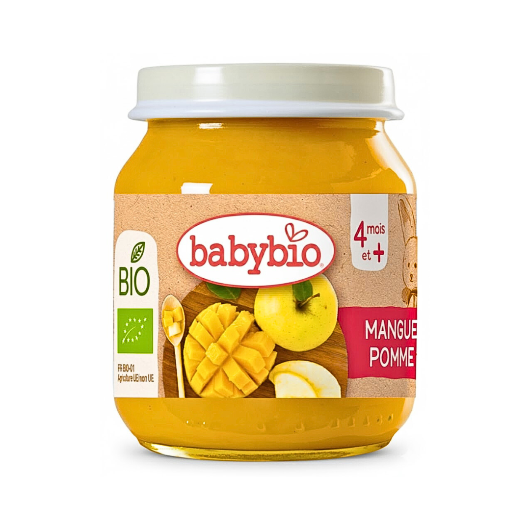 Babybio وعاء صغير مانجو وتفاح عضوي 130 جرام