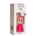 Bibs 2 Sucette Boheme Ronde Dusty Pink / Coral  Size 1 +0moi