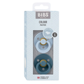 Bibs 2 Sucettes Colour Anatomic Baby Blue / Petrol Size 1 +0