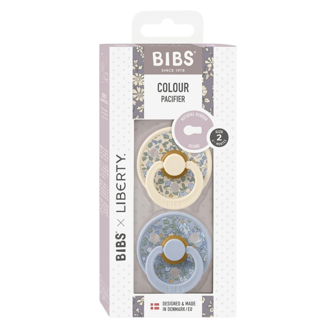 Bibs 2 Sucettes Colour Round Eloise Dusty Blue Mix Size 2 +6