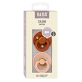 Bibs 2 Sucettes Colour Round Woodchuck/Blush Size 2 +6mois